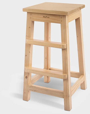 Polished Pinewood Yoga Stool, Color : Light Brown