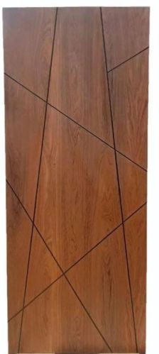 Plain Polished Teak Wood Brown Veneer Flush Door, Position : Interior