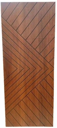 Plain Polished Sal Wood Teak Veneer Flush Door, Position : Interior