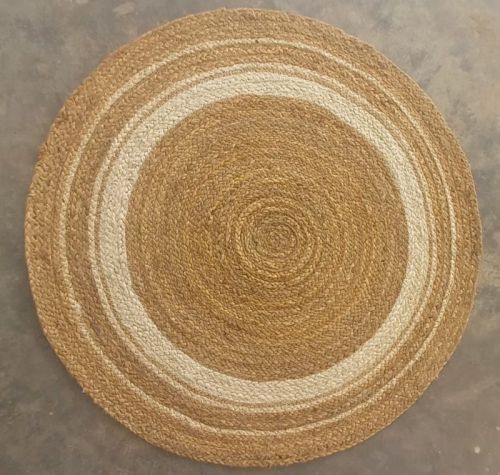 Plain Round Jute Rug For Restaurant, Office, Hotel, Home