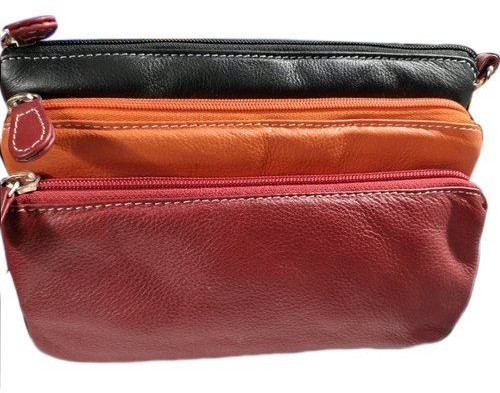 Polished Plain Ladies Leather Hand Purse, Technics : Machine Made