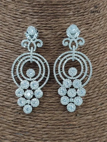 Polished Diamond Earrings, Gender : Female