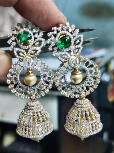 Polished Diamond Jhumka