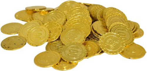 Carved Polished Gold Coins, Color : Golden