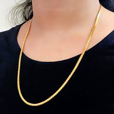 Polished Ladies Gold Chain, Color : Golden