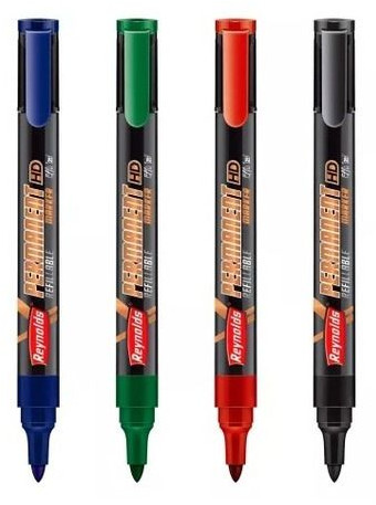 Plastic Reynolds Permanent Marker, Ink Color : Multicolor