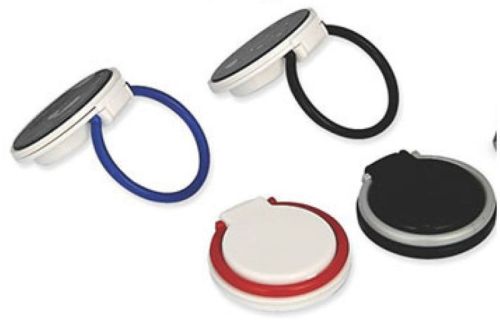 Plastic Rotating Mobile Finger Ring, Shape : Round