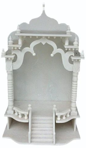 Plain White GRC Temple For Home, Office