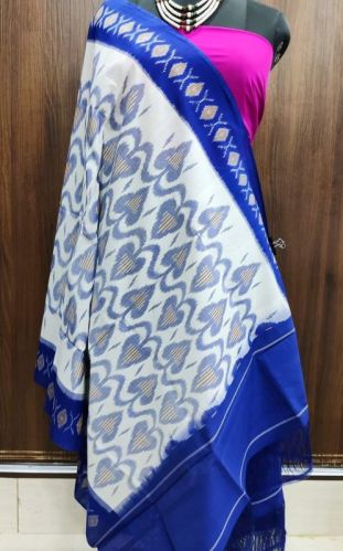 Weaving Cotton Ikat Dupatta, Length : 2:5 Meter