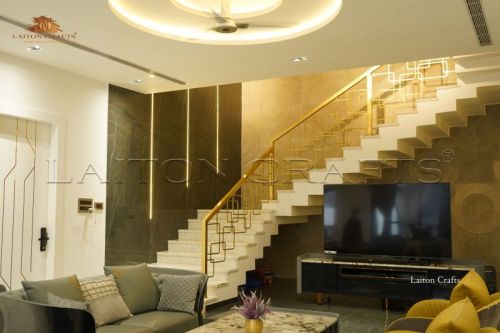 Continuous Brass Railings