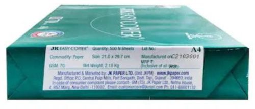 Jk Easy Copier 70 GSM PAPER, Color : White 210x297 Mm