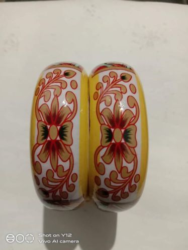 Printed Non Polished Wooden Bangles, Dimension : 2inch