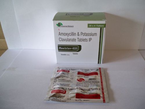Amoxicillin Potassium Clavulanate Tablets, Packaging Type : Strips