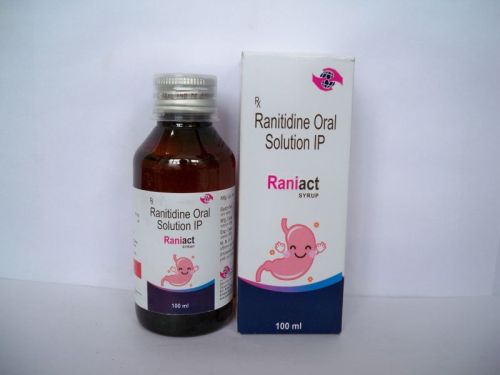 Raniact Ranitidine Oral Solution, Packaging Type : Plastic Bottle