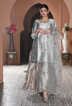 Ladies Party Wear Sharara Suit