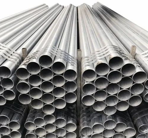 Galvanized Steel GI ERW Pipes, Color : Silver