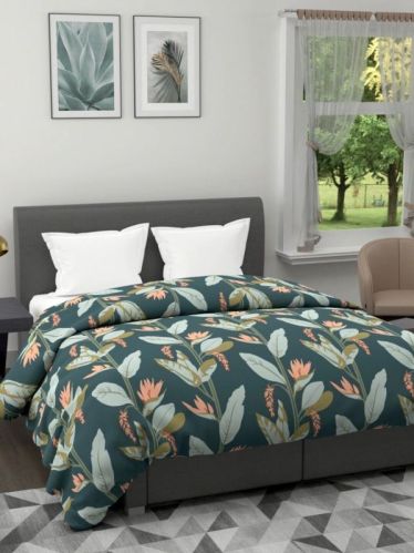 Cotton Printed Double Bed Duvet, Color : Green