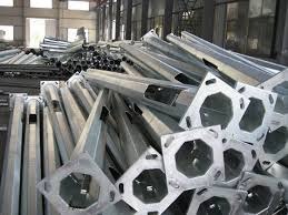 Polished Aluminium Alloy Octagonal Pole For Road Lights