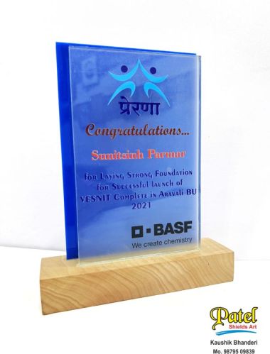 Polished Acrylic Excellence Award, Packaging Type : Fabric Bag