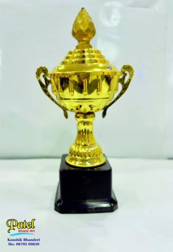 Golden Engraved Aluminium Trophy For Corporate Gift