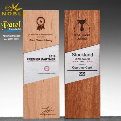 Polished Wooden Block Award, Shape : Rectangular