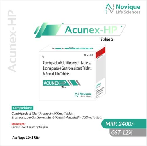 Combipack Of Clarithomycin and Amoxicillin Tablets for Hospital