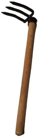 3 Teeth Garden Hand Spade, Handle Type : Wood Handle