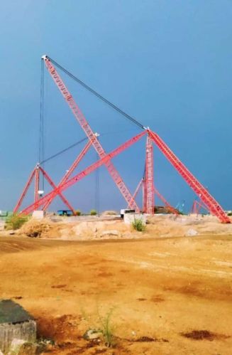 Kmc Electric Derrick Crane, Color : Red, Certification : Iso 9001:2008 For Construction