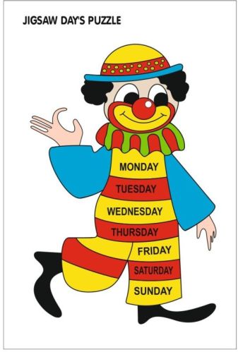 MDF Wooden Jigsaw Day Puzzle, Color : Mix for Kids Learning