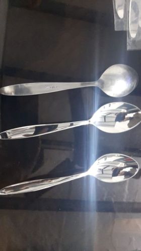 Polished Stainless Steel Serving Spoon For Having Food