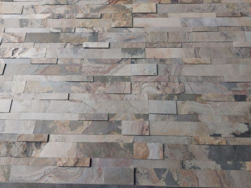 Indian Autumn Slate Flexible Thin Stone Veneer Decorative Peel And Stick 3d Ledger Wall