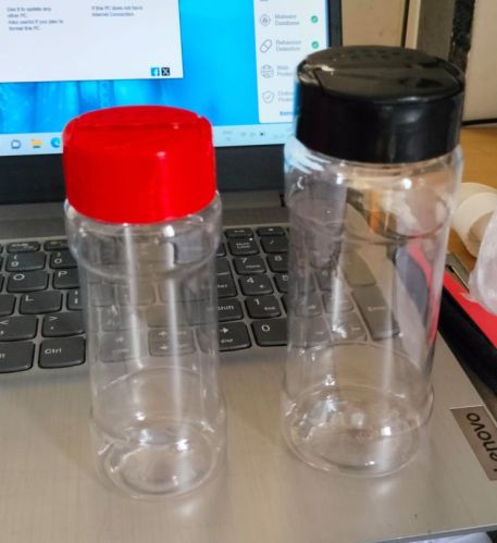 Transparent 100gm PET Spice Jar, Sealing Type : Screw Cap