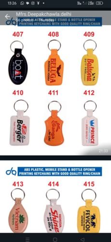 Printed Laminated Plastic Keychain, Plastic Type : Non Brakeable