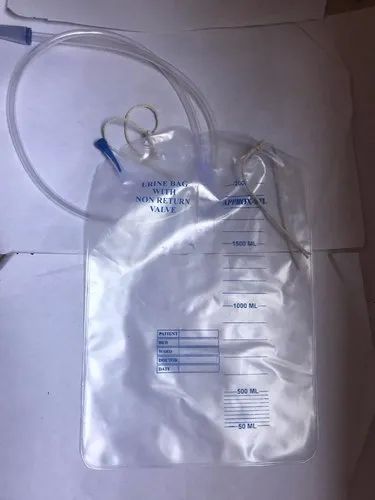 Non Return Valve Urine Bag, Capacity : 2000 Ml