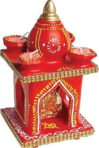 Terracotta Hand Painted Small Temple For Worship Use