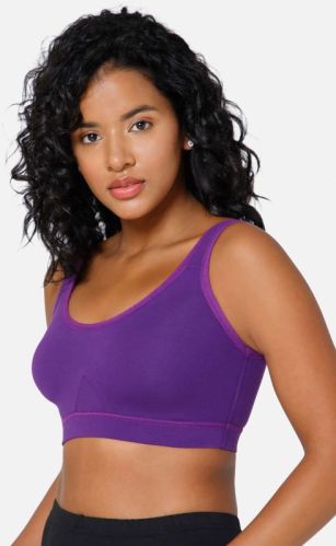 Purple Non Padded Sports Bra, Technics : Machine Made