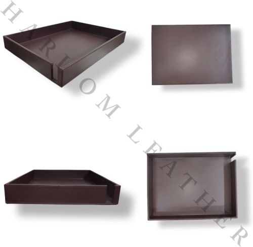 Leather Tray For Desk Organizer