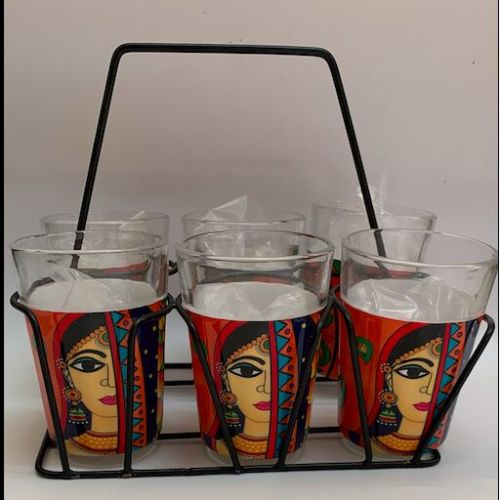 Modern Printed Tea Glass For Drinking Use