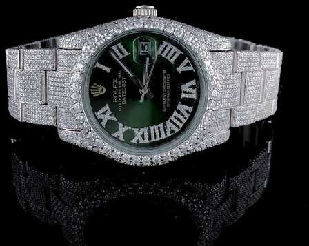 Fabulous Moissanite Diamond Studded Watch, Gender : Male