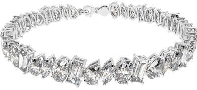 In Linear Line Different Shape Lab Grown Bracelet