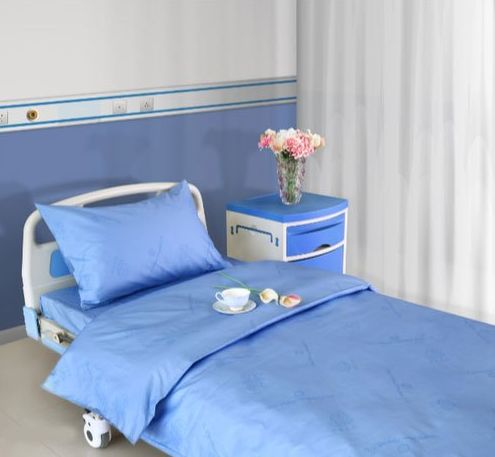 Plain Hospital Cotton Bedsheet, Color : Blue, White