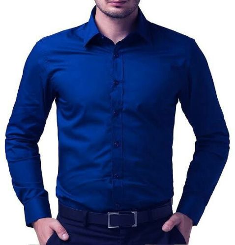 Plain Mens Cotton Formal Shirt, Packaging Type : Poly Bag