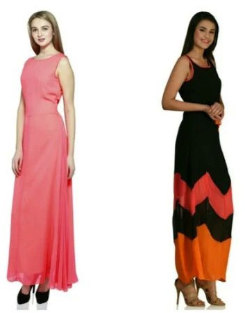 Plain Cotton Maxi Dress, Sleeve Style : Sleeveless