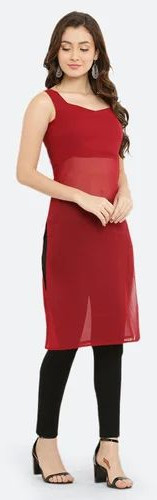Plain Georgette Kurti, Age Group : Adults