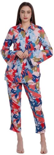 Printed Cotton Womens Long Co-Ord Set, Color : Multicolor