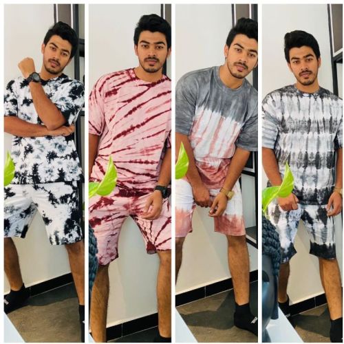 Multicolor Printed T-Shirt and Shorts Co Ord Set