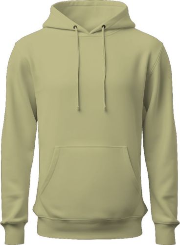 Men's Fleece Plain Beige Hoodie With 300 GSM, Size S/m/l/xl