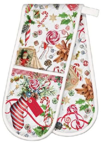 Printed Cotton Double Oven Mitt, Technics : Machine Made