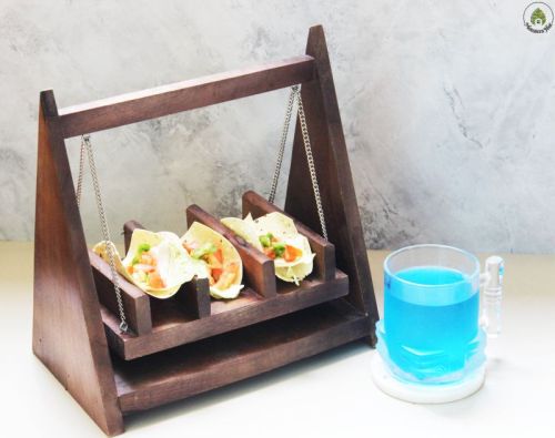 Monsterahut Non Polished Wooden Taco Swing For Home, Hotel Restaurantes