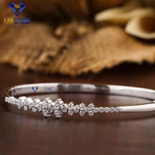 Dazzling Round Cut Diamond White Gold Bracelet